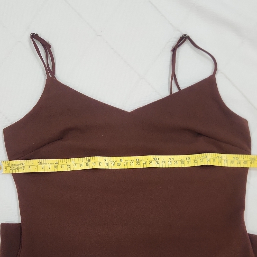 Chic Brown Mini Dress - Picture 6 of 8